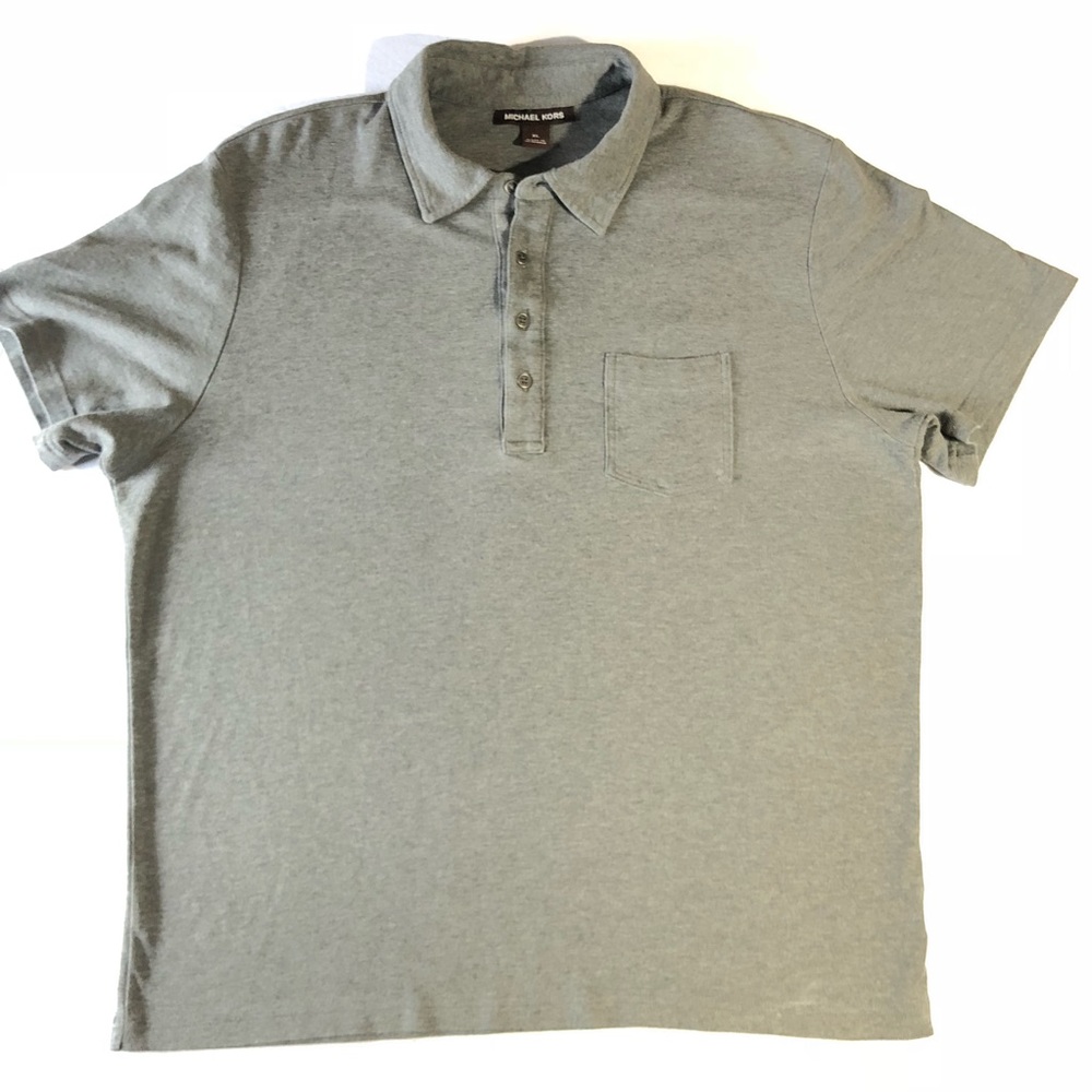 Michael Kors Mens Polo Heather Grey Large